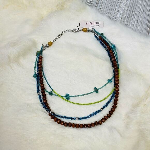 Free Spirit Jewelry - Brand New Free Spirit Peyote Bird Genuine Gemstones Sterling Silver Necklace
